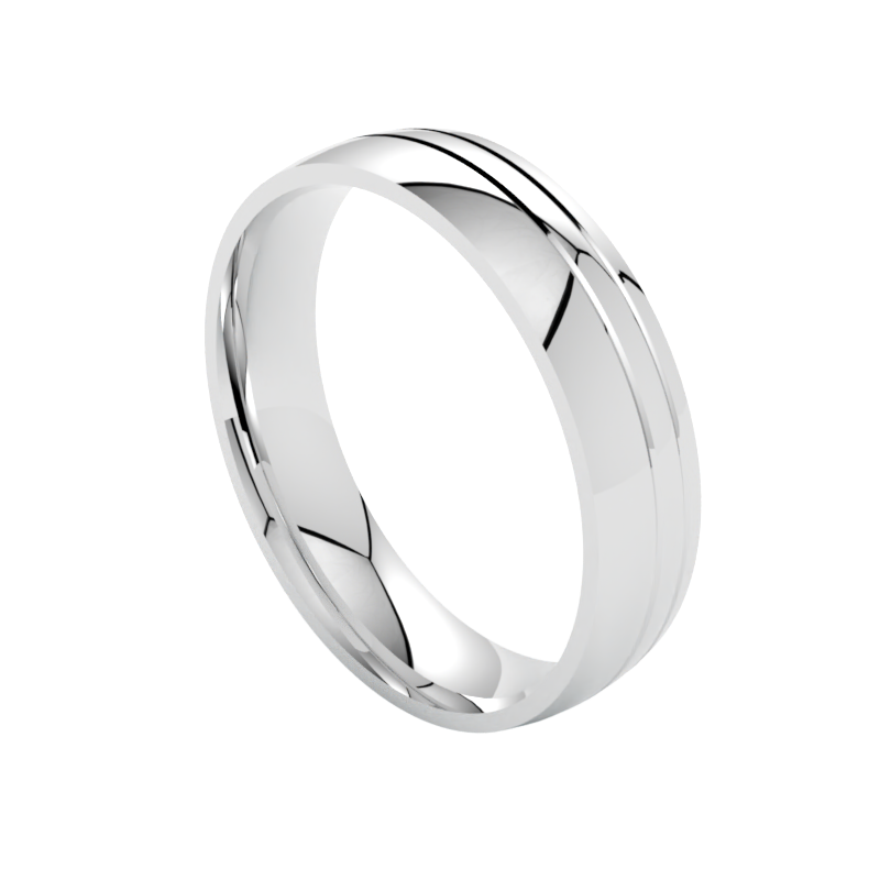 Nowoczesne obrączki ślubne klasyczne białe złoto 585